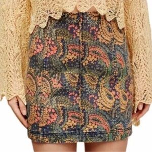 FREE PEOPLE Paisley Mini Skirt